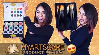 MYARTSCAPE Acrylic Paint amp Brush REVIEW [upl. by Aivartal938]