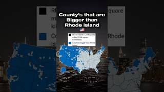 County’s that are bigger than Rhode Island 🇺🇸 geography mapper shorts usa [upl. by Trebreh]