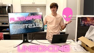 Alienware AW2721D UnboxingA 240hz 1440p Gaming Beast [upl. by Airdni]