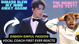 THE HIGHEST DIMASH NOTE DimashQudaibergenofficial SINFUL PASSION Vocal coach reaction [upl. by Ahselaf814]