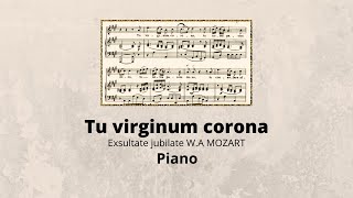 Tu virginum corona  Piano accompaniment  KARAOKEacompañamiento [upl. by Alodee865]