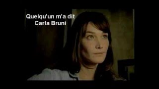 Quelquun ma dit  Carla Bruni  Lyrics Paroles Translation English French Learn with Songs [upl. by Clough]