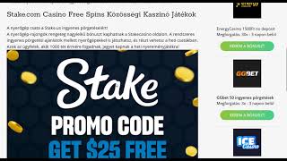 Stake Casino no deposit bonus Free spins promo code [upl. by Nahtanoj454]