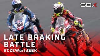 Razgatlioglu amp Bautistas remarkable Race 2 battle at Most ⚔️  CZEWorldSBK 🇨🇿 [upl. by Nrehtak716]