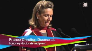 France Chrétien Desmarais 2015 Concordia honorary doctorate [upl. by Nurav666]