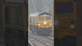 GBRF 59003 working 0C21 passing Ivybridge in the heavy rain 250224 [upl. by Ezekiel357]