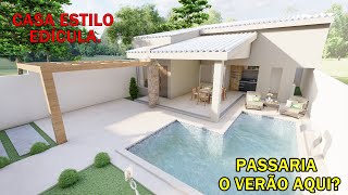 Casa com piscina  ESTILO EDÍCULA  Muito confortável [upl. by Tdnaltroc175]