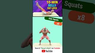 OscarsGym 10 Minute Cardio Belly Fat Loss Workout challenge exercise cardio [upl. by Maillliw]