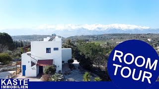 Kreta  Charmantes Ferienhaus mit Meer amp Bergblick in Vamos Apokoronas  room tour [upl. by Oniram]