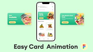 Easy Card Animation  UI Design Tutorial [upl. by Onitsirc]