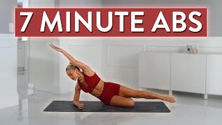 7 MINUTE AB WORKOUT at home ab routine you can do everyday [upl. by Latsirhc]