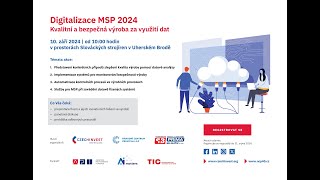 Digitalizace MSP 2024 Digitalizace podniků s OP TAK API [upl. by Nylorac]