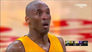 Kobe Bryant Amazing last 3 minutes in his FINAL GAME vs Jazz 041316 [upl. by Aecila800]