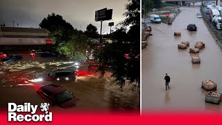 Devastating Spanish flash flooding leaves 51 dead with many people still missing [upl. by Adianez]