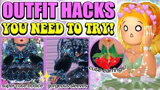 Super Pretty Outfit Hacks You NEED To Try in Royale High [upl. by Mccreary]