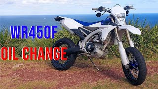 WR450F Quick Oil Change Guide [upl. by Nellac386]