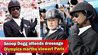 Olympics Paris 2024 Snoop Dogg leaves fans in stitches as he dons bizarre equestrian outfit to [upl. by Ahsekin]