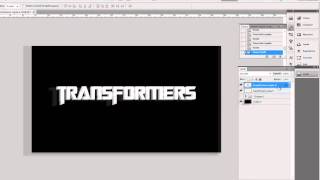 Photoshop Tutorial Transformers Text GATutorial [upl. by Htrow80]