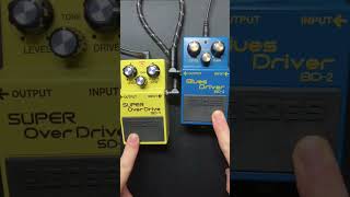 BOSS SD1 overdrive vs BOSS BD2 Blues Driver on lead guitar [upl. by Terrence]