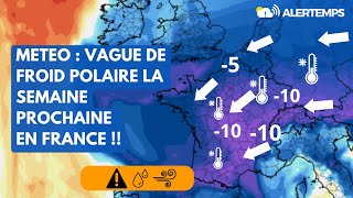 POINT METEO  ALERTE VAGUE DE FROID CONTINENTALE LA SEMAINE PROCHAINE EN FRANCE  IL VA NEIGER ⚠️ [upl. by Nomrac]