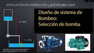 Clase completa de Selección y cálculo de bombas hidráulicas domiciliarias NPSH Disponible cálculo [upl. by Elesig384]