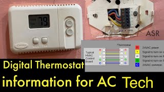 HVAC How work Digital thermostat wiring24v wire how connect transformer to thermostat useful video [upl. by Mw]