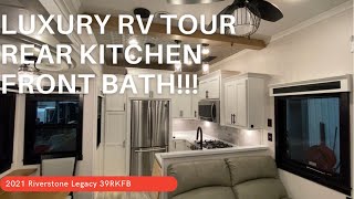 2021 Riverstone Legacy 39RKFB  Luxury RV  Rear Kitchen Front Bath just WOW [upl. by Sorac]