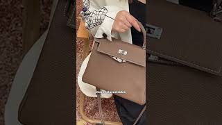 Hermès Kelly bag the structured Sellier and the relaxed Retourne hermes hermeskelly kellybag [upl. by Aelram]