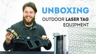 Unboxing Outdoor laser tag equipment by LASERTAGNET [upl. by Felske856]