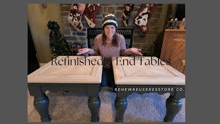 How to refinish wood end tables restored and painted [upl. by Kussell]