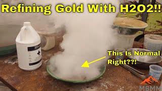 Gold Recovery amp Refining with Hydrogen Peroxide Easier Gold Smelting [upl. by Tadashi]