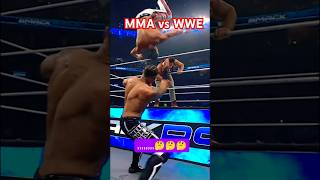 is WWE real or fake  WWE vs MMA fighter fight [upl. by Ramu]