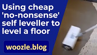 Levelling a concrete floor using cheap nononsense self levelling compound from screwfix [upl. by Keisling803]