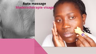 AUTO MASSAGE 2  MADEROTHERAPIE VISAGE COMMENT REMONTER LES MUSCLES DES JOUES [upl. by Nyvar]