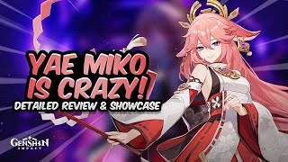 YAE MIKO IS CRAZY C0 Yae Miko Showcase  Best Build Teams amp Review  Genshin Impact [upl. by Guillema]