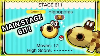 Pokemon Shuffle  Main Stage 611  Hippopotas Itemless [upl. by Harad]