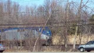 Amtrak Maple Leaf at Witmer rd Crossing North Tonawanda NY [upl. by Annahsed]