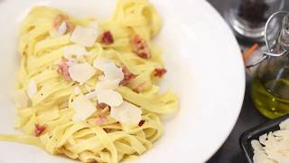 Véritable recette des pâtes à la carbonara [upl. by Aisul185]