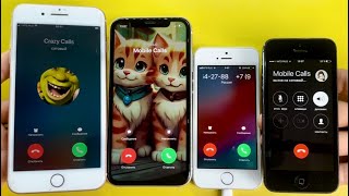 Incoming  Outgoing Calls iPhone 8 Plus iPhone 11 iPhone 5 iPhone 4 Insane Fake and Real Calls [upl. by Enorej]