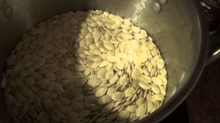 How i make salted pumpkin seeds for snacks [upl. by Selemas]