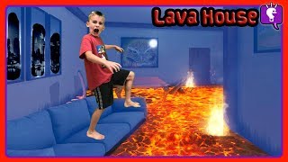 HOUSE IS LAVA In the Dark Challenge by HobbyKidsTV [upl. by Ahsielat699]