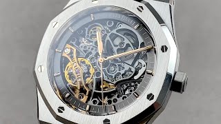 Audemars Piguet Royal Double Balance Wheel Openworked 15407STOO1220ST01 Audemars Piguet Review [upl. by Bocaj609]