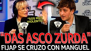 ¡EL LIBERTARIO FRAN FIJAP se CRUZÓ con MANGUEL y LOS ZURDOS en VIVO [upl. by Dyob]