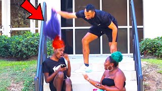 Shaving Peoples heads prank [upl. by Lebatsirc]