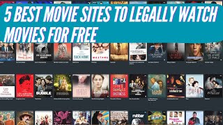 Top 5 Legal Free Movies Websides To Watch Movies In 2024 🎥 [upl. by Nylac688]