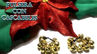 DIY  Como hacer una pulsera con Cascabeles FÁCIL  Jingle Bell Bracelet Tutorial [upl. by Egarton]