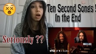 Ten Second Songs  Linkin Park  In The End  REACTION [upl. by Adnylg]