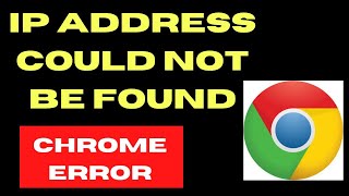 Server IP Address Could Not Be Found Chrome Error Fixed [upl. by Dav]