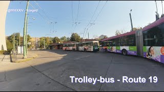 Szeged  Hungary Trolleybus route No 19  2024 [upl. by Salema]