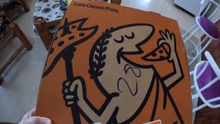 Little Caesars Pizza Ultimate Supreme  Peter Eats [upl. by Ahseuqram]